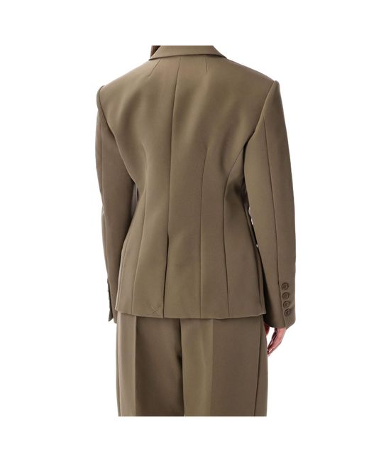 Frankie Shop Green Doyer Cinched Blazer
