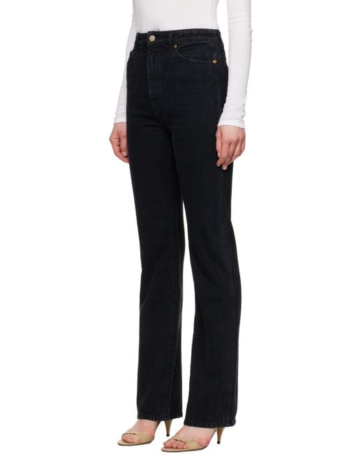Khaite Black Slight Flared Jeans