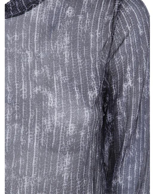 Maria Calderara Blue Long-Sleeve T-Shirt