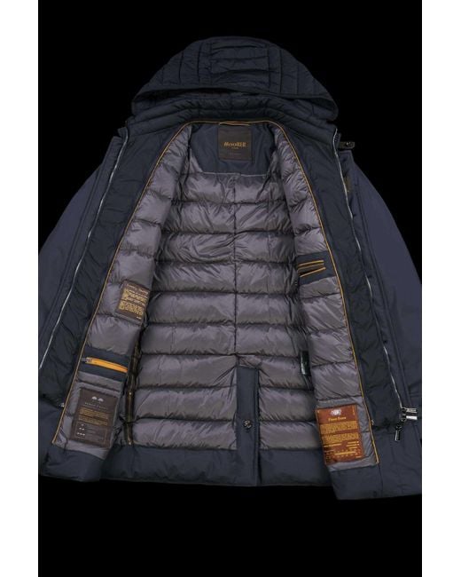 Moorer Blue Long-Sleeved Coat for men