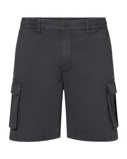 Ecoalf Gray Logo-Patch Cargo Shorts for men