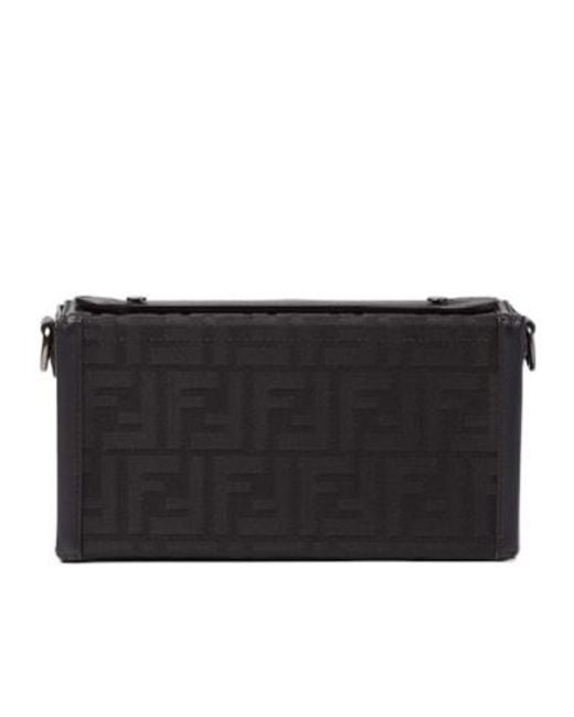 Fendi Black Soft Trunk Shoulder Bag for men
