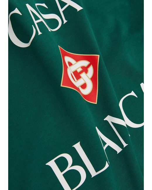 Casablanca Green Casual Crew Neck T-Shirt for men