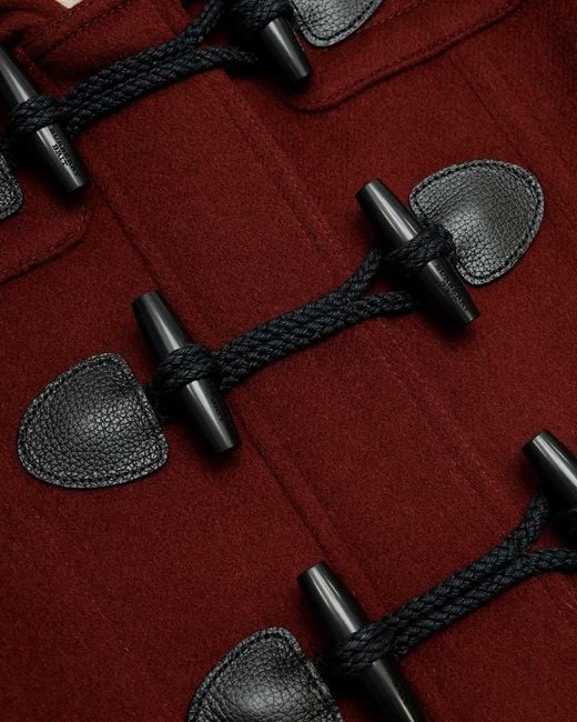 Burberry Red Hooded Overcoat