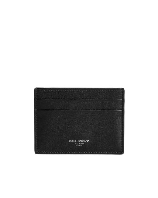 Dolce & Gabbana Black Logo Printed Cardholder for men