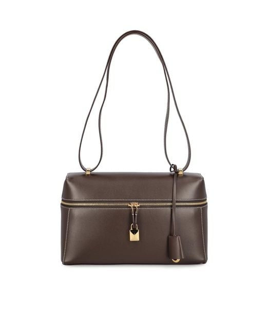Loro Piana Black Extra Zip-Up Shoulder Bag