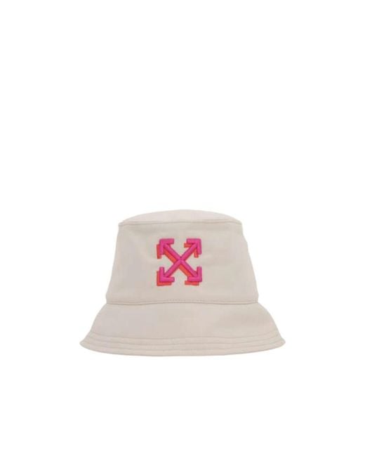 Off-White c/o Virgil Abloh Pink Arrows Logo-Embroidered Bucket Hat