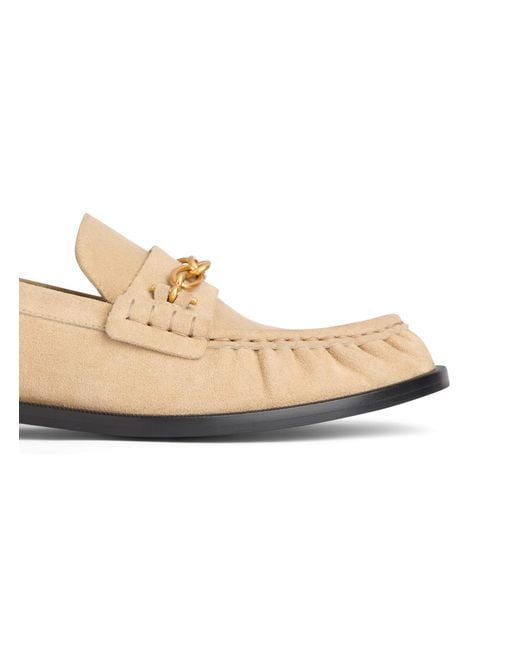 Balmain Natural Sync Suede Leather Loafers for men