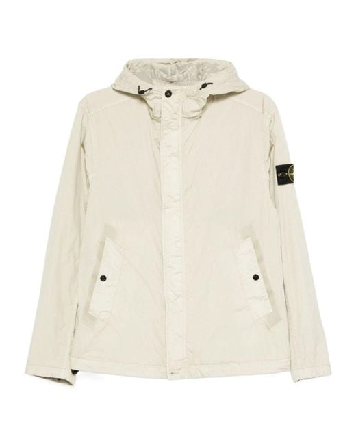 Stone Island Natural Compass Patch Hooded Jacket for men