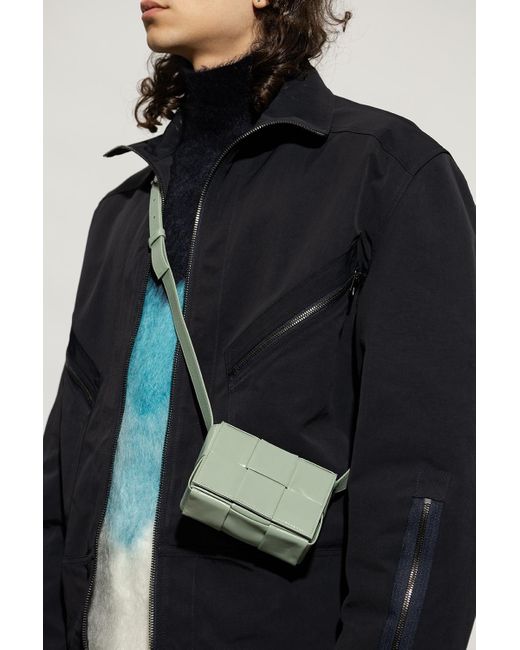 Bottega Veneta Green Magnetic Buckle Shoulder Bag for men