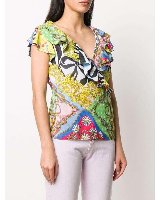 Moschino Multicolor Mixed Printed Short-Sleeve T-Shirt