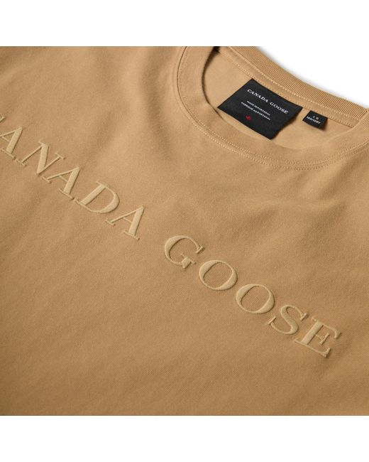 Canada Goose Natural Pure Cotton Round-Neck T-Shirt for men