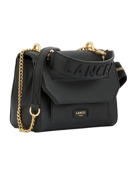Lancel Black Ninon De Chain Linked Shoulder Bag