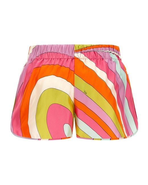 Emilio Pucci Multicolor 'Marmo' Print Shorts