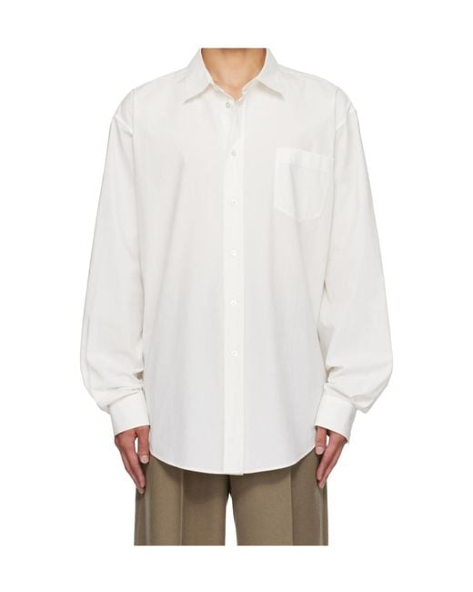 The Row White Long-Sleeved Shirt for men