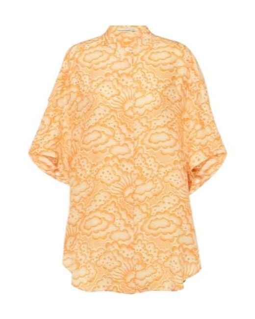 Stella McCartney Natural Printed Silk Blouse