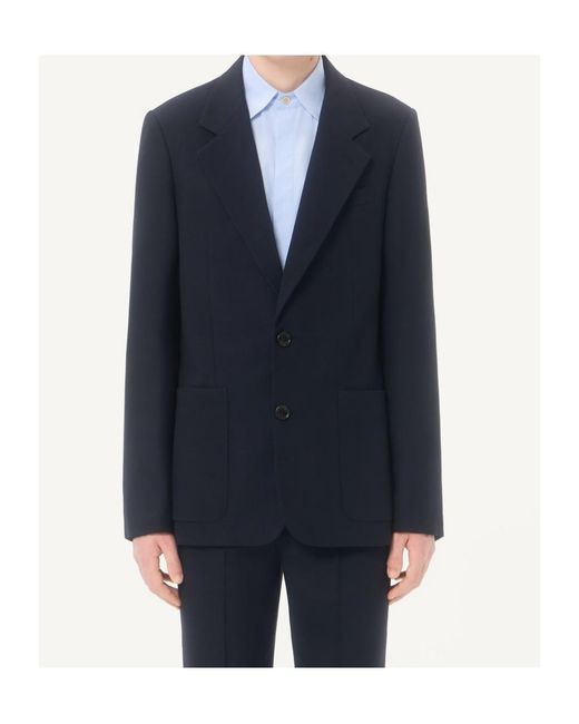 Valentino Blue Single-Breasted Jacket for men