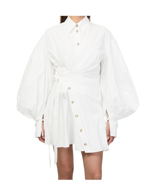 Zimmermann White Rebellion Poplin Mini Dress