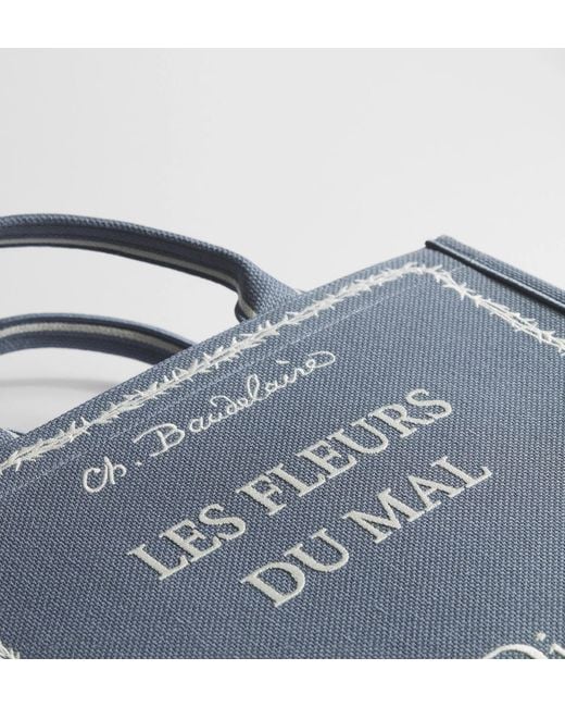 Dior Blue Medium Book Tote With Strap for men