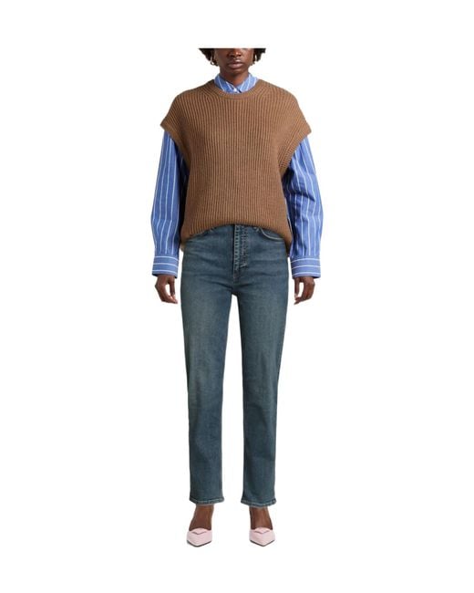 Rag & Bone Blue Plain Colour Straight-Leg Jeans