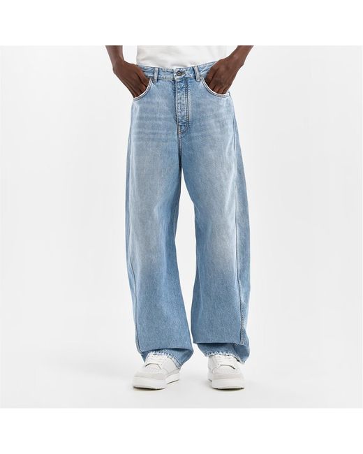 Givenchy Blue Seamed Straight-Leg Jeans for men
