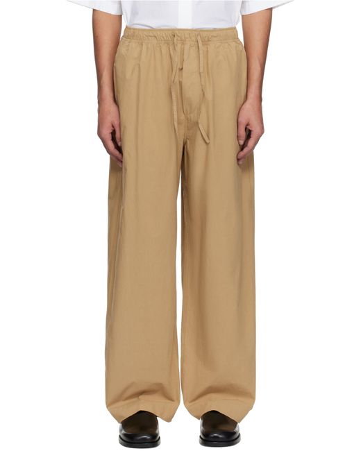 Studio Nicholson Natural Elastic Waist Casual Pants for men