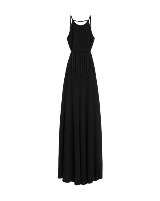 Céline Black Long Open Back Dress