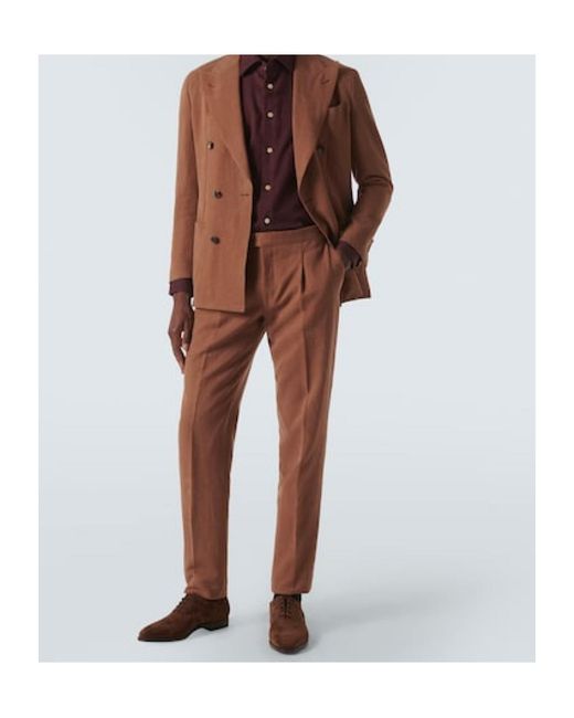 John Lobb Brown City Ii Suede Derby Shoes for men