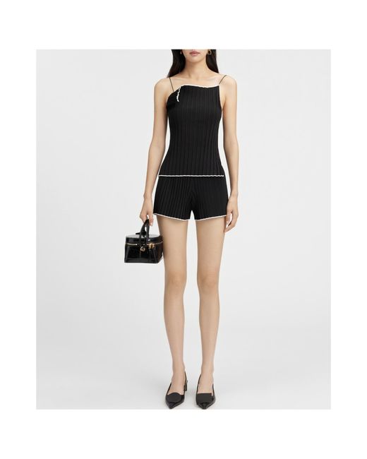 Jacquemus Black Asymmetric Strapped Top