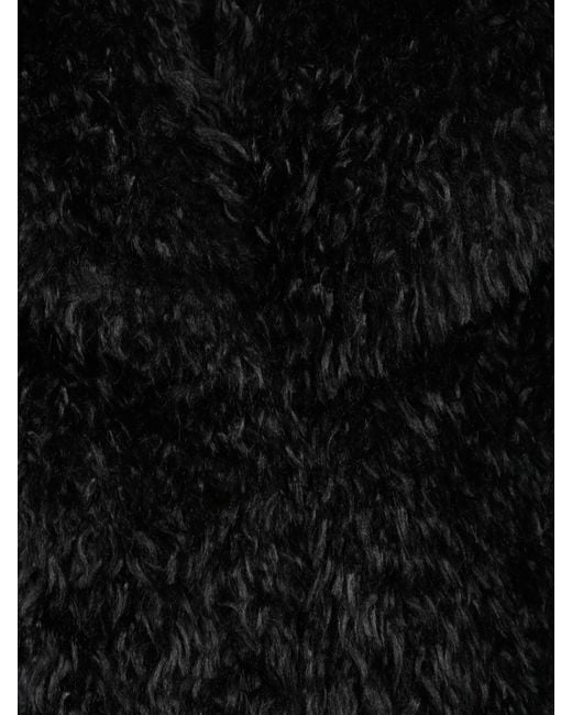 Amen Black Textured Shaggy Jacket