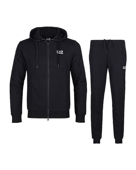 EA7 Blue Zip-Up Tracksuit Set for men