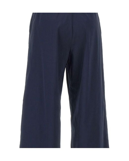 Herno Blue Wide-Leg Drawstring Pants