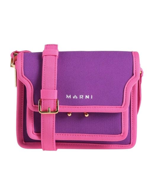 Marni Pink Small Twotone Crossbody Bag