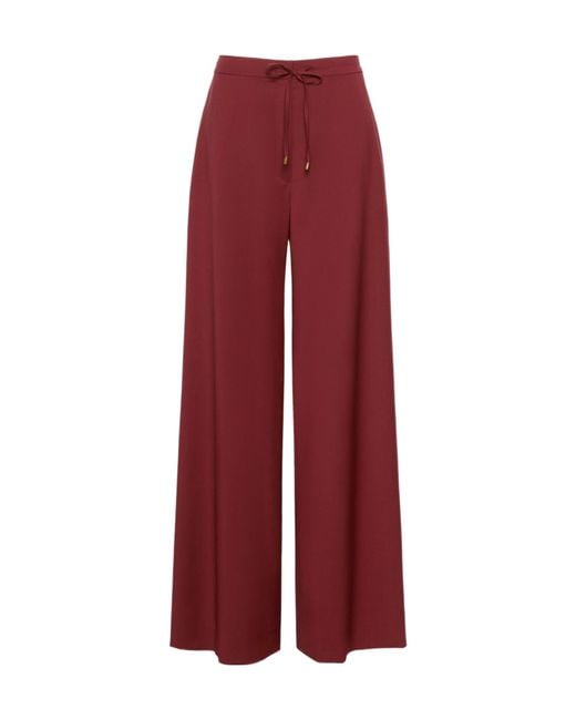 Max Mara Red Drawstring Casual Pants