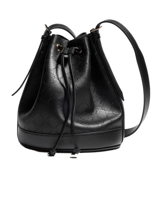 Gucci Black Venice Small Bucket Bag