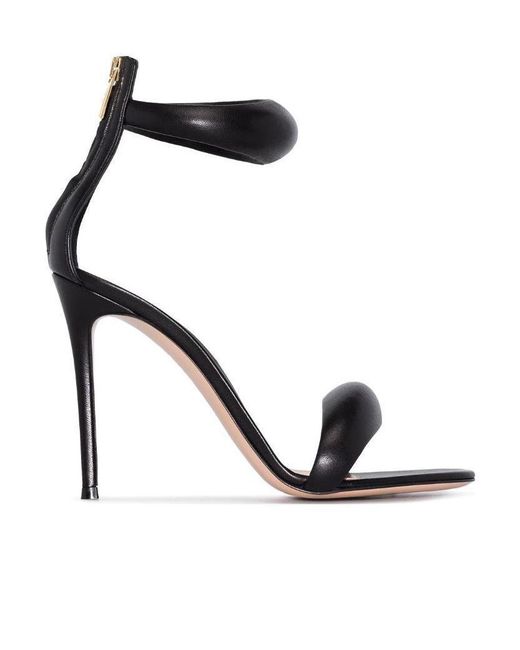 Gianvito Rossi Metallic Bijoux Open Toe Ankle Strap Sandals