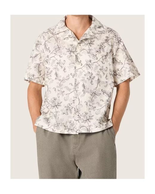 Golden Goose Deluxe Brand White Floral Printed Shirt for men