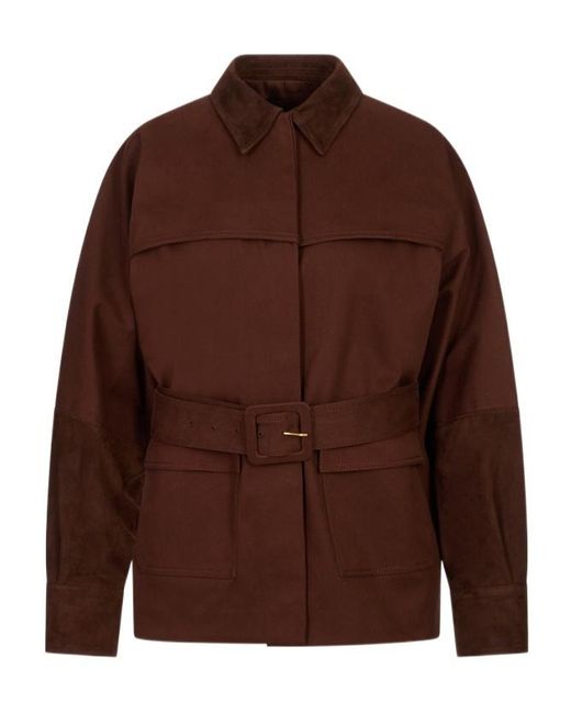Fabiana Filippi Brown Belted Casual Jacket