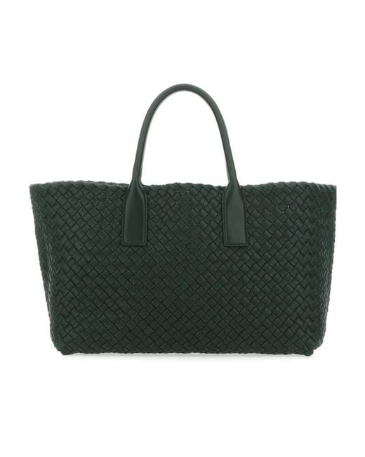 Bottega Veneta Green Small Cabat Handbag