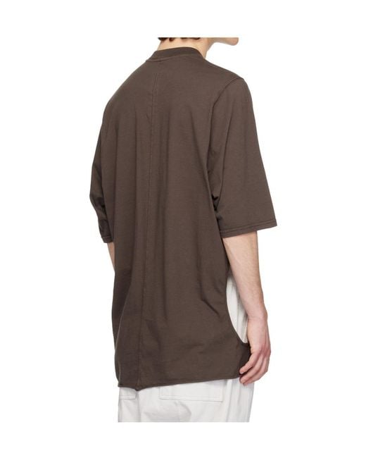 Rick Owens Brown Crew Neck T-Shirt for men