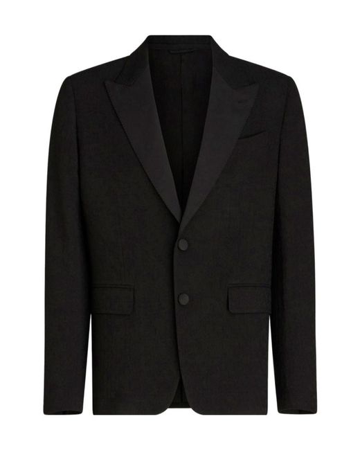 Etro Black Single-Breasted Evening Blazer for men