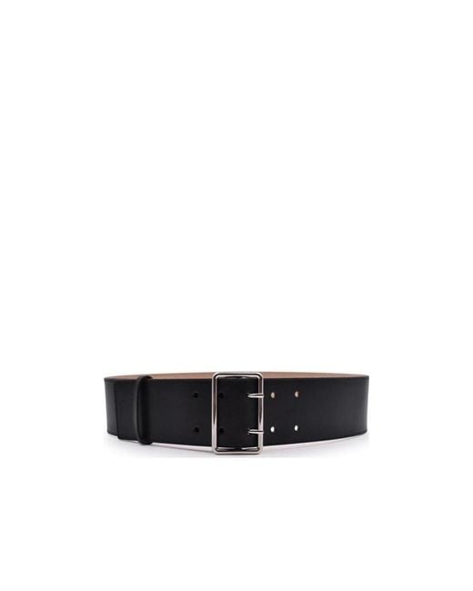 McQueen White Wide Military Belt