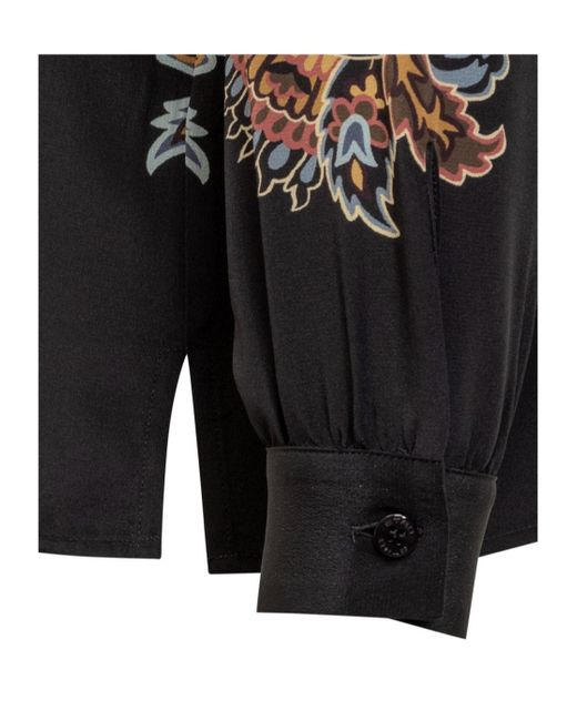 Etro Black Paisley-Printed Long-Sleeved Shirt