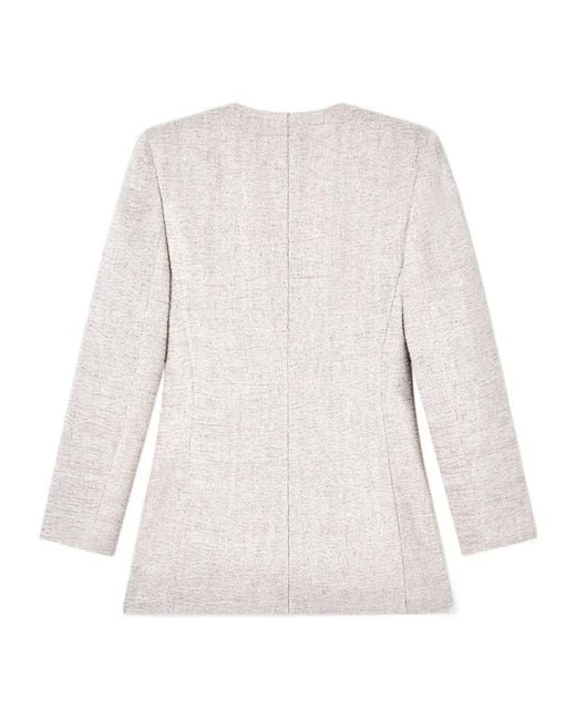 Giorgio Armani White Long-Sleeved Suit Jacket