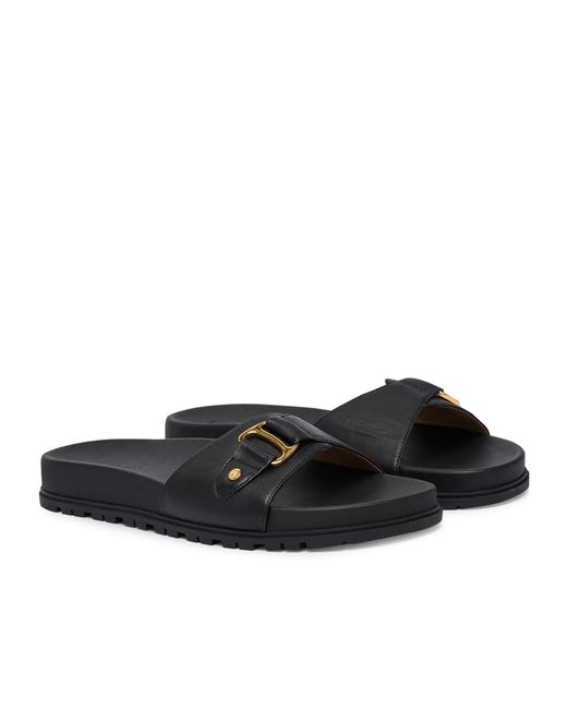 Ralph Lauren Multicolor Lauren Tasha Buckle Slide Sandals