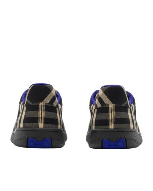 Burberry Black Terrace Check Canvas Sneaker