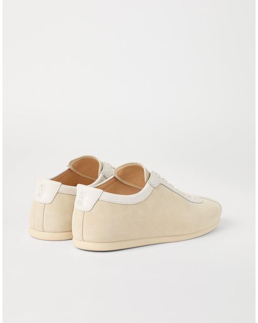 Brunello Cucinelli Natural Suede Sneakers for men
