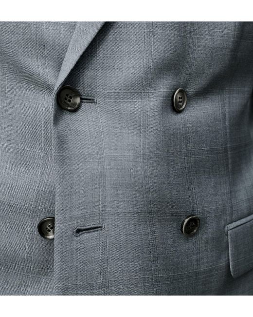 Dior Blue Double-Breasted Suit for men