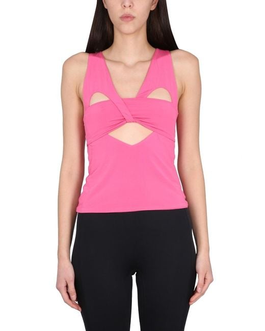 Ambush Pink Heart Shaped Sleeveless Top