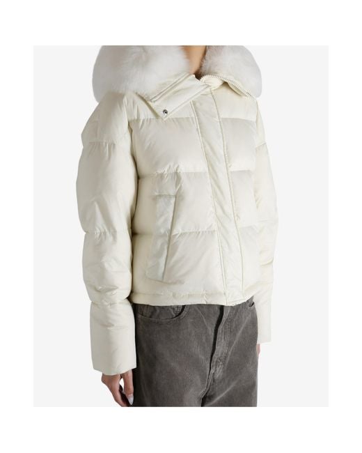 Yves Salomon Gray Short Down Jacket